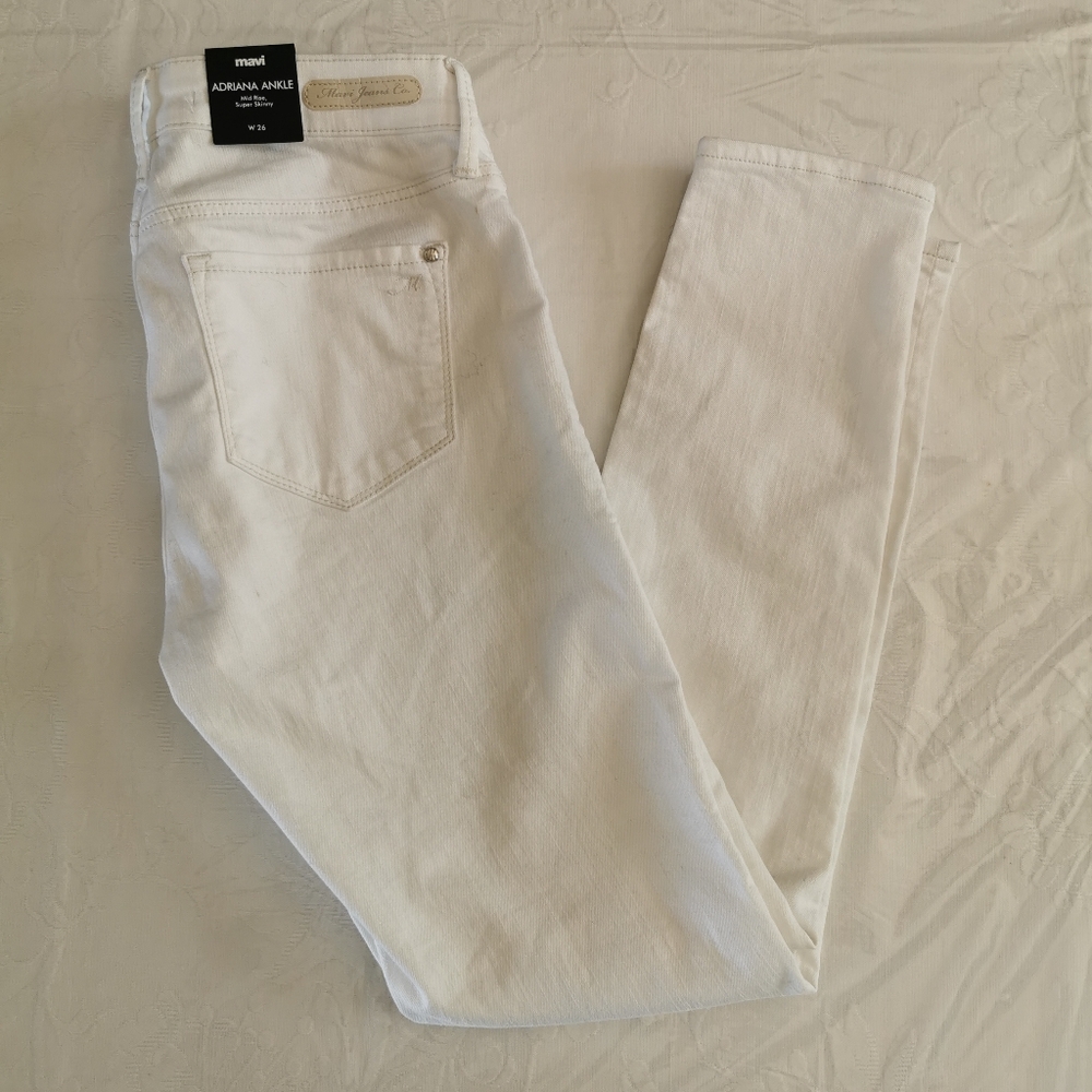 Mavi White Ankle Adriana Jeans Size 26